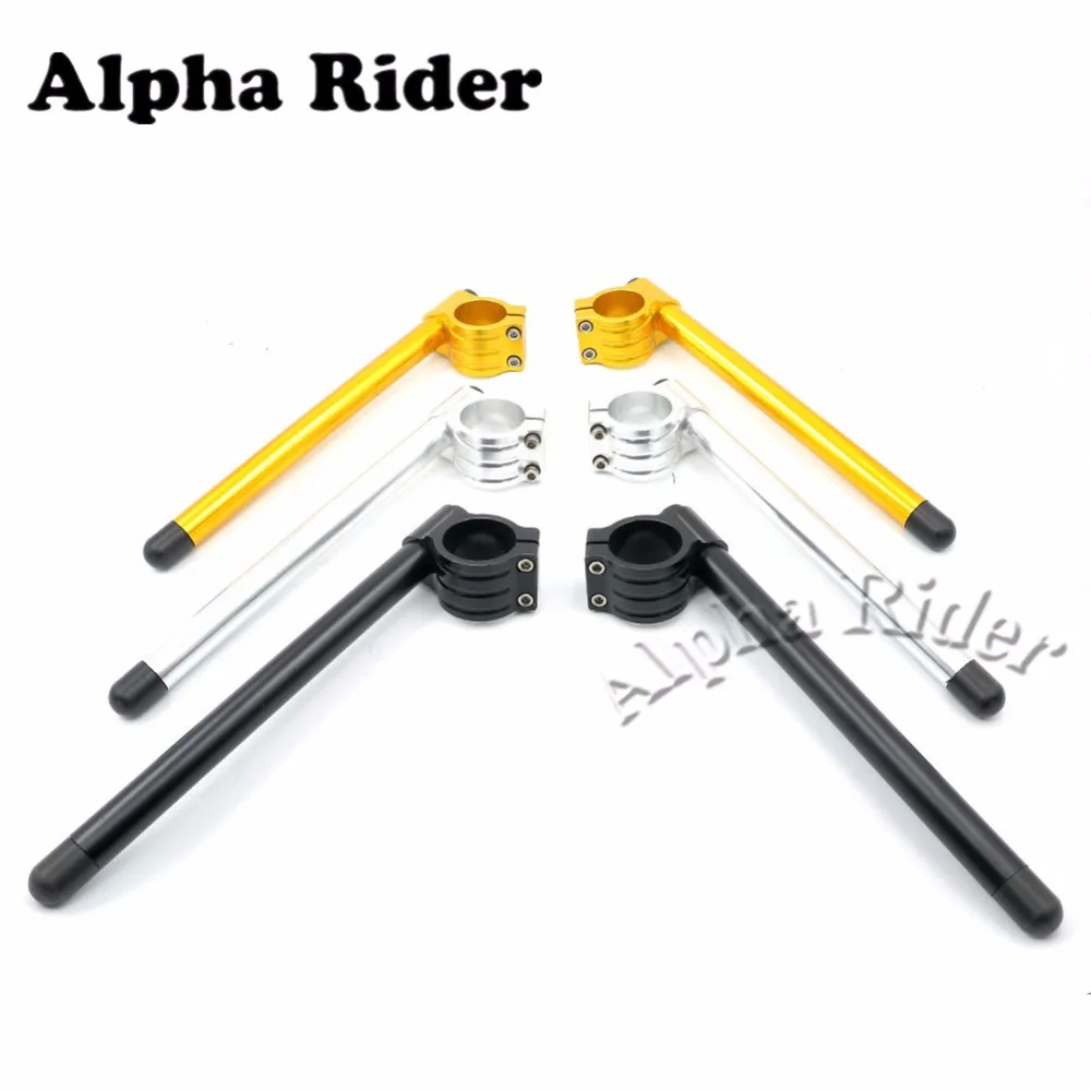 

1 Pair 7/8" Universal Motorcycle CNC 46MM Clip Ons Fork Handle bar Handlebar for Kawasaki ZX9R 98-02 ZX-9R 1998 2000 2001 2002