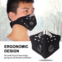 Прочная теплая Ветрозащита, пылезащита от загрязнения Пылезащитный фильтр полумаска для езды на велосипеде на открытом воздухе