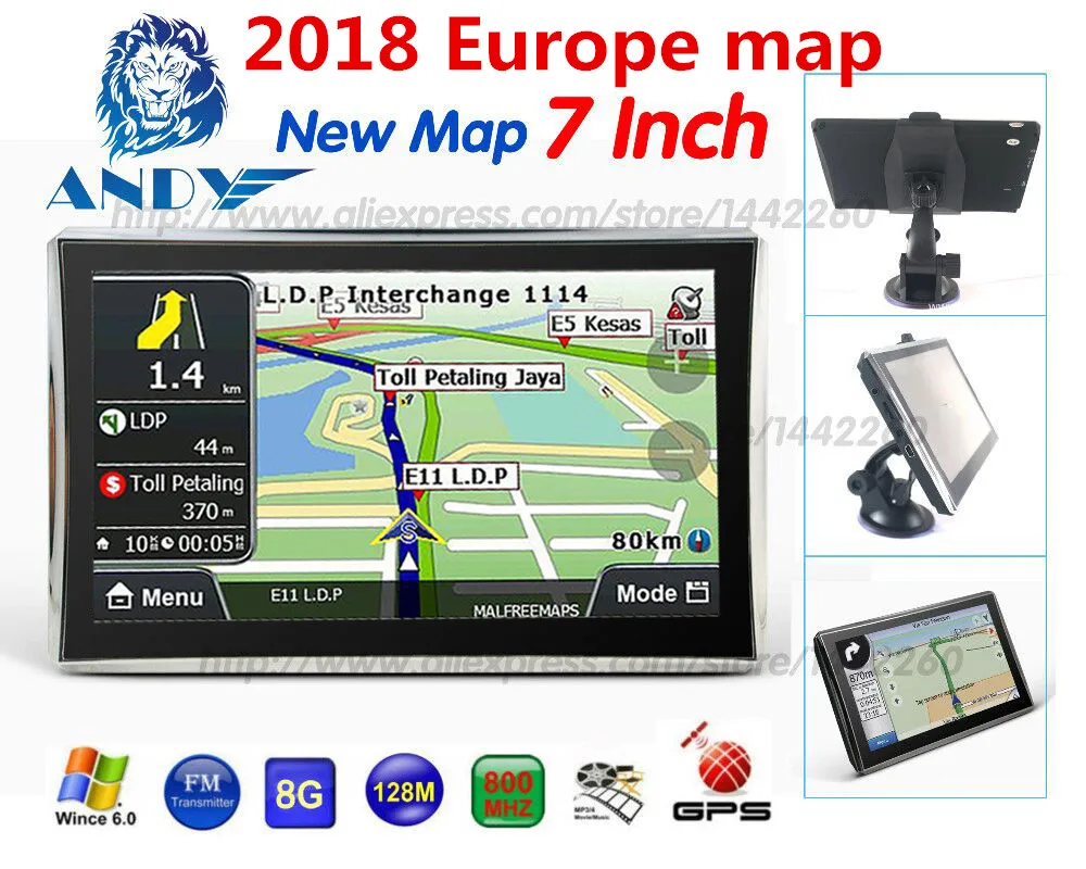 X7 Ориана 7 дюймов HD автомобиль/грузовик GPS навигация 800 M/FM/8 GB/126 MB карты для