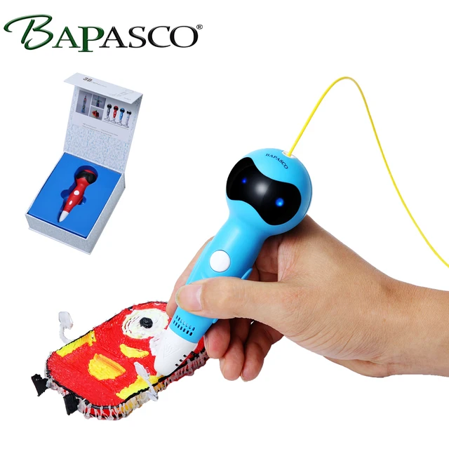 Cheap 2018 BAPASCO 3D pen+200 meter PCL filament 3D drawing pen with Voice prompts function USB micro adapter print speed adjustable