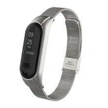 CAPRIE Регулируемый сменный ремешок для Xiao Mi Band 3 Миланская Магнитная Петля из нержавеющей стали сетка Смарт-часы ремешок 80706