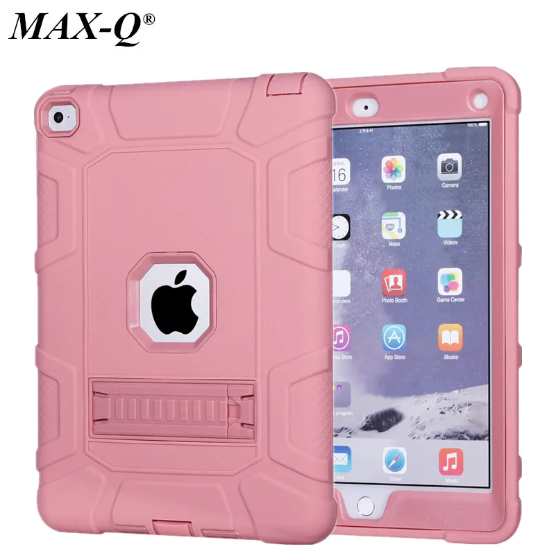 

Coque Case for iPad Air 2 Durable Heavy Duty 3 in 1 Hybrid Rugged Case Shockproof Cover Capa for iPad 6 9.7'' Case with stand