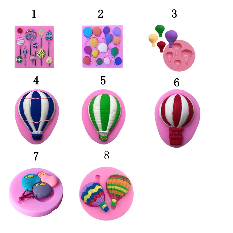 

DIY Balloon Cake Border Silicone Molds Birthday Fondant Cake Decorating Tools Gumpaste Chocolate Cupcake Candy Clay Moulds