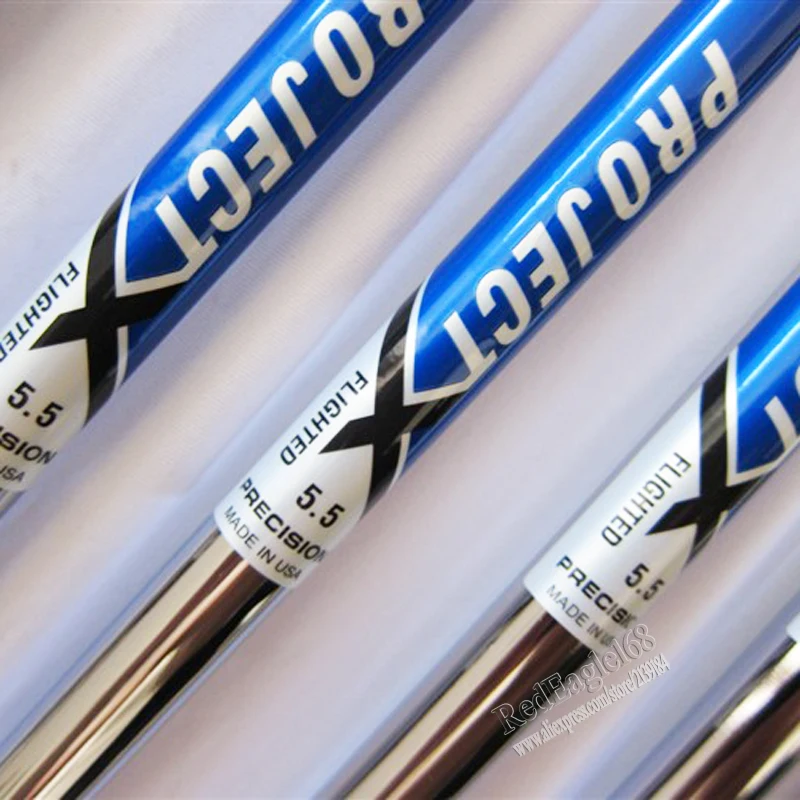 New mens Golf shaft project X 5.0/5.5/6.0/6.5 Steel Golf shaft R or S flex in choice 8 pcs/lot Golf irons shaft Free shipping