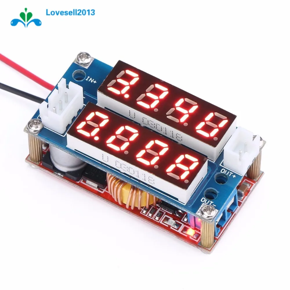 

Free Shipping Max 5A Adjustable CC CV Step-Down Charge Module Digital Voltmeter Ammeter Display LED Driver for Arduino