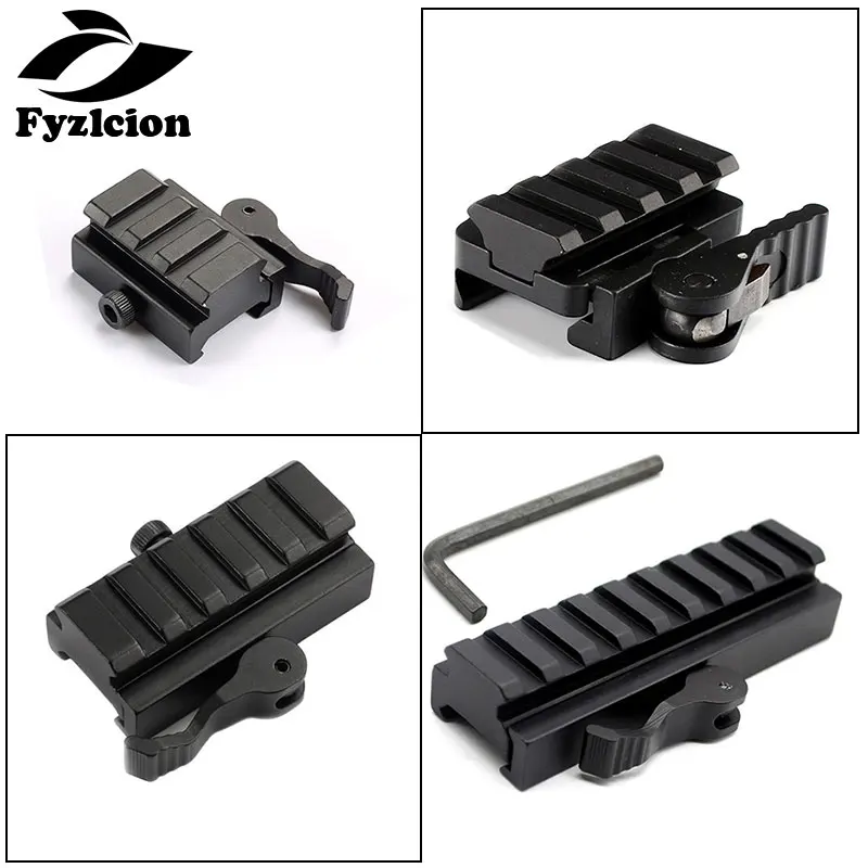 

Hunting accessories QD Quick Release Riser Scope Mount Adapter 3/4/5/9 slots 20 mm Picatinny/Weaver Rail Base Caza Bipod