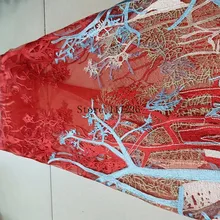 Высокое качество JRB-11401 Мода Африканский тюль кружево ткань с цветами Новое поступление хорошего качества красочный дизайн