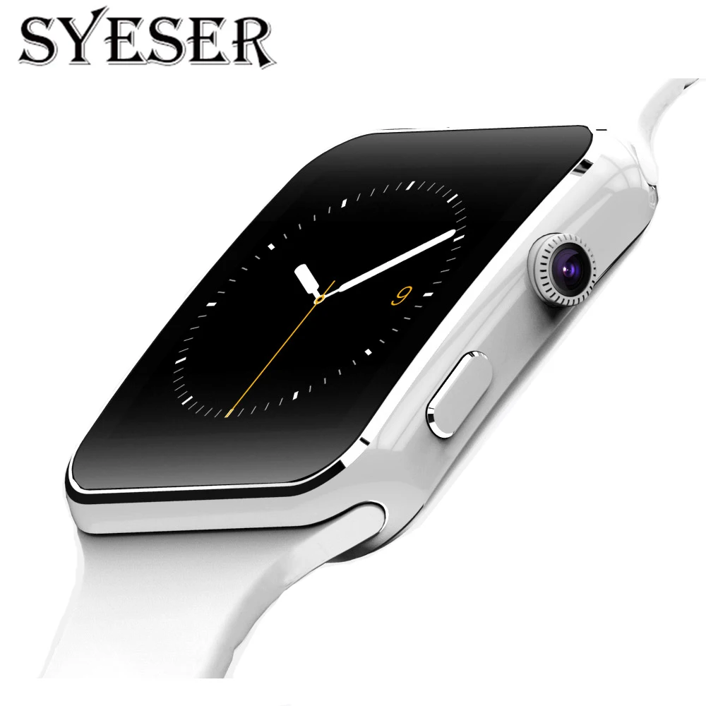 Syeser S6 Bluetooth смарт часы мода smart watch men шагомер Поддержка Камера Sim карта Спорт