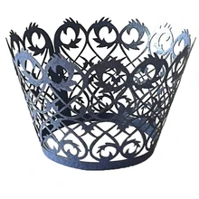 Высокий на заказ лазерная резка филигранная Свадьба День Рождения украшения обертки для кексов