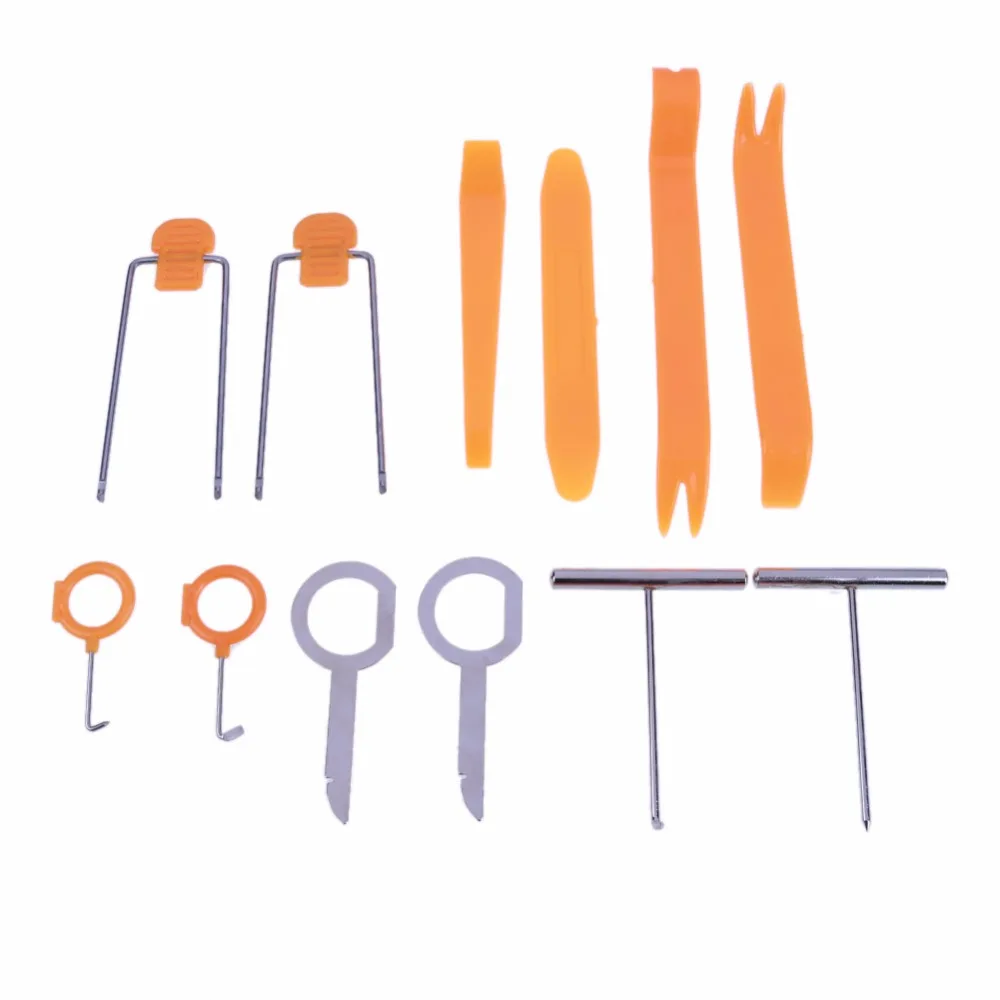 

12pcs/set Plastic Pry Tool Vehicle Dash Trim Tool Car Door Panel Audio Dismantle Remove Install Refit Repairing Hand Tools Set