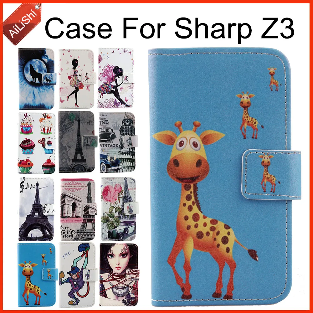 Фото AiLiShi Case For Sharp Z3 Luxury Flip PU Painted Leather Exclusive 100% Special Phone Cover Skin+Tracking In Stock | Мобильные