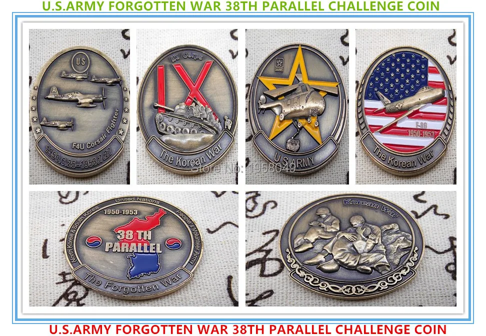 

Free Shipping,10Set of, 1950-1953 U.S.ARMY FORGOTTEN WAR 38TH PARALLEL CHALLENGE COIN