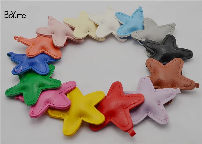 BoYuTe (10 PiecesLot) Artificial Leather Star Pendant DIY Hand Made Star Jewelry Accessories Wholesale (2)