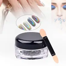Голографический лазерный порошок панк блеск для ногтей Радужный хромовый порошок Металлические Пигменты пыль украшение для ногтей искусство ногтей советы