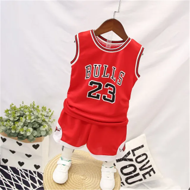 2pcs set Toddler boy summer sport clothes child's basketball uniform baby Kids boys girls
