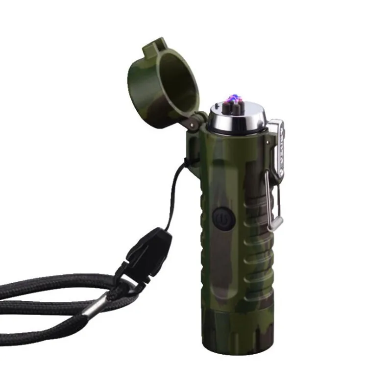 Новинка USB зажигалка с двойной дугой водонепроницаемая плазменная Зажигалка для