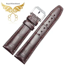 Promotion Genuine BROWN Alligator Leather Band Strap bracelet designed for Brand 22 or 20mm