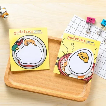 

1pack/lot Cute Cartoon Gudetama message Notepad Lazy Egg Sticky note Note pads Memo Writing scratch pad office school supplies