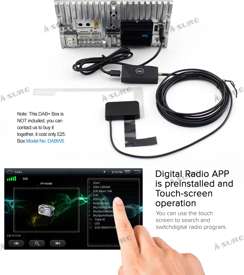 A-Sure 2 Din Авто Радио DVD gps Sat навигация для Mercedes-Benz E/CLS/G класс W211 W219 Bluetooth RDS DAB+ SWC BT CD