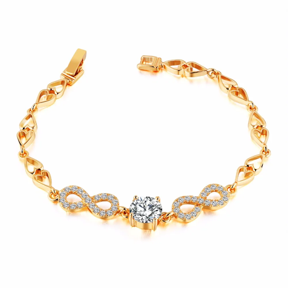 Luxury Infinity Bracelets For Women Cubic Zirconia Female Valentine's