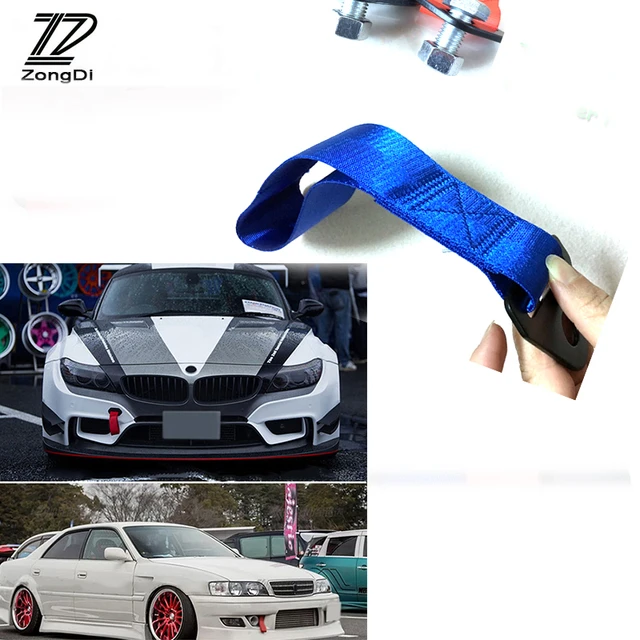 Zd Car Styling Racing Trailer Rope Belt Hook Strap Nylon Tow For