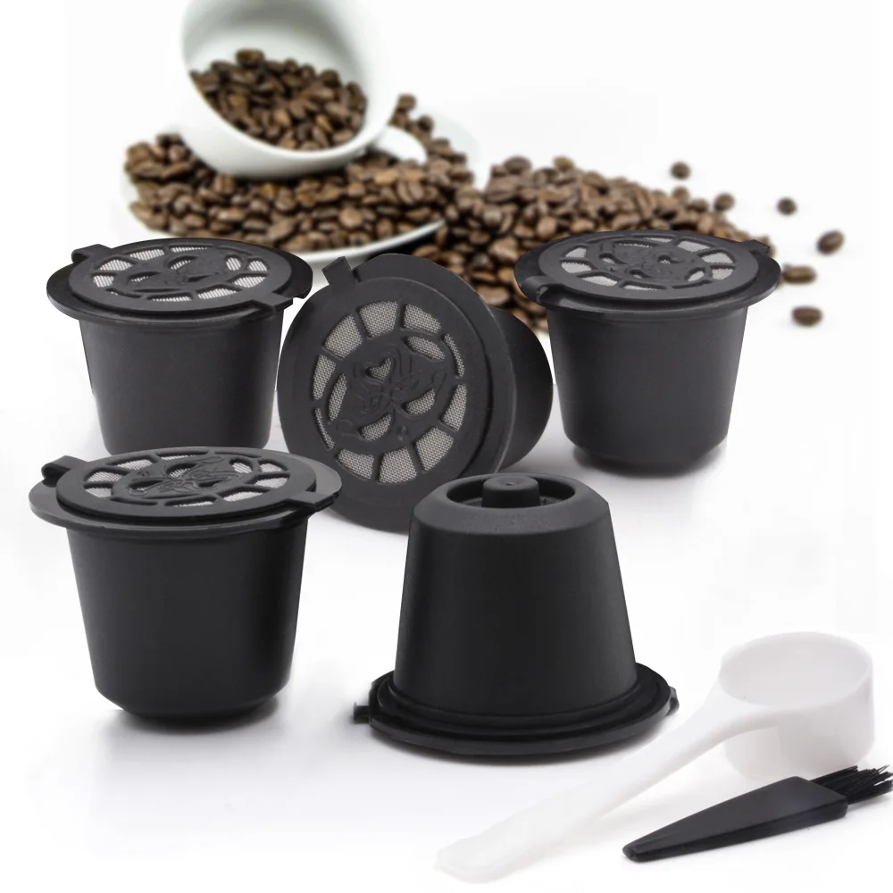 3 шт./упак. для многоразового использования кофейная капсула Nespresso с 1 шт Пластик ложка Фильтр для первоначальный Siccsaee фильтры