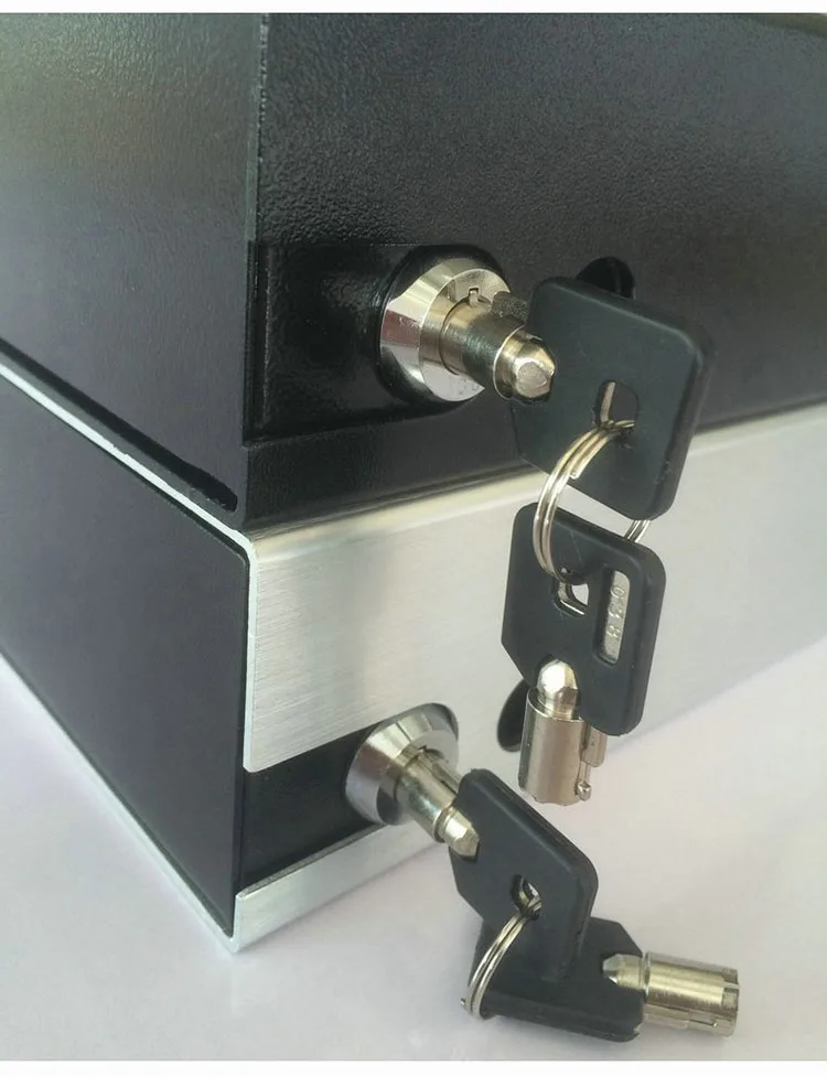Portable Car Safe Box Key Lock Safes Jewelry Cash Pistol Storage Boxes Aluminum alloy Security Strongbox With Wire Rope Fixed (13)