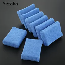 Buy 8Pcs Blue Car Cleaning Sponge Cloths Hand Microfiber Wax Polishing Buffing Pads For Car Wash Detailing Microfiber Applicators Free Shipping