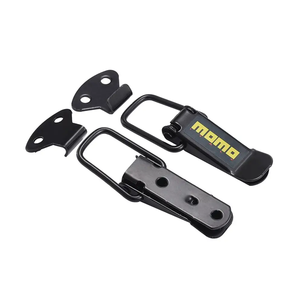 2 piezas Juego de gancho de seguridad Clip de bloqueo de liberación rápida de coche hebilla de parachoques sujetadores maletero delantero guardabarros trasero hebilla de escotilla de parachoques fijador de velcro