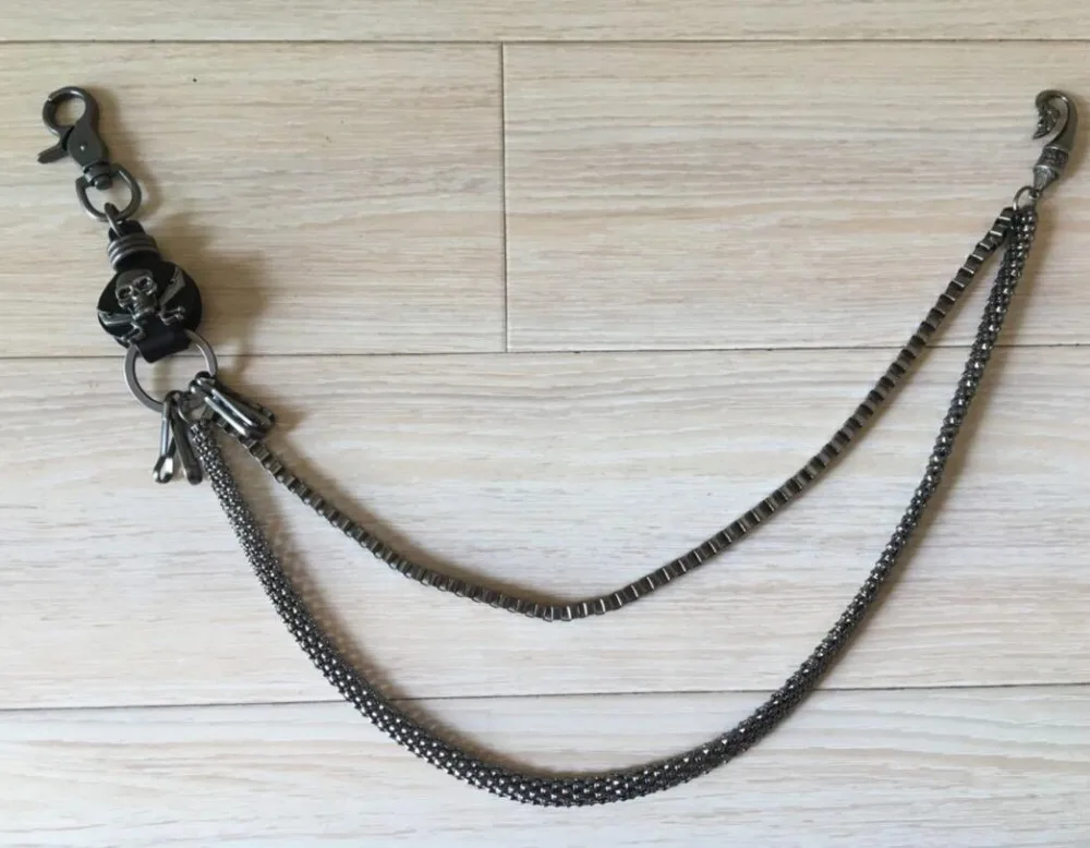 KMRii Skull Head 癒す Silver Wallet Chain
