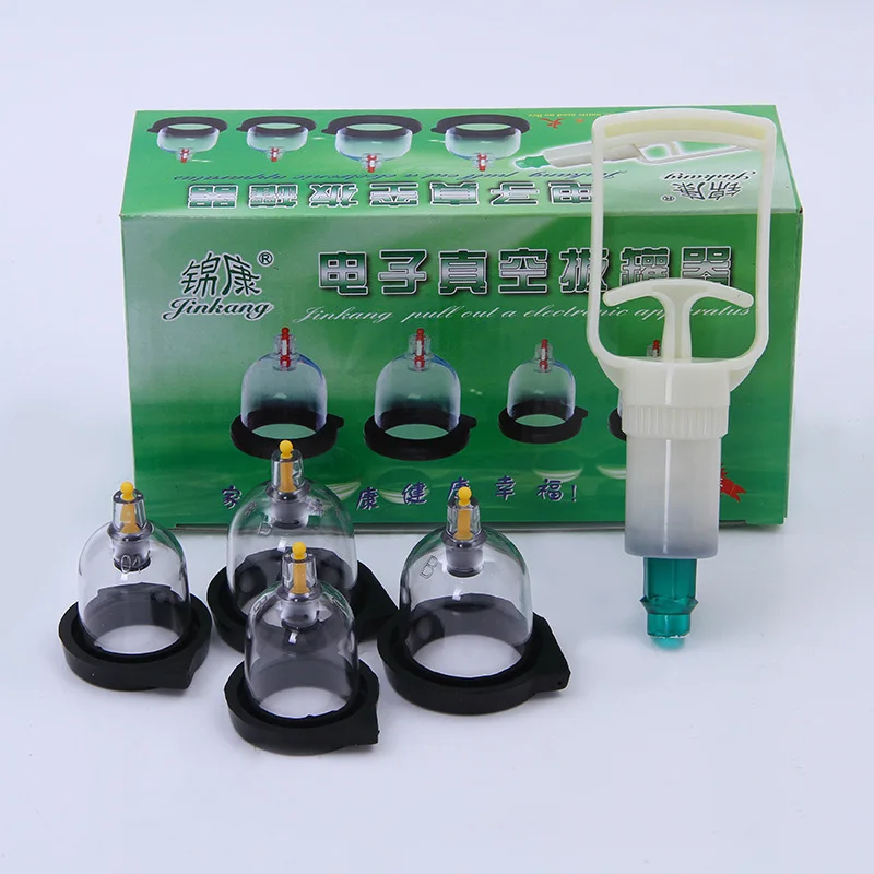 4 Cups Chinese Magnetic Massage Jars Cupping Suction Cup Acupuncture Massager Therapy Thicken Massage Vacuum Cans Vacuum Cupping-2