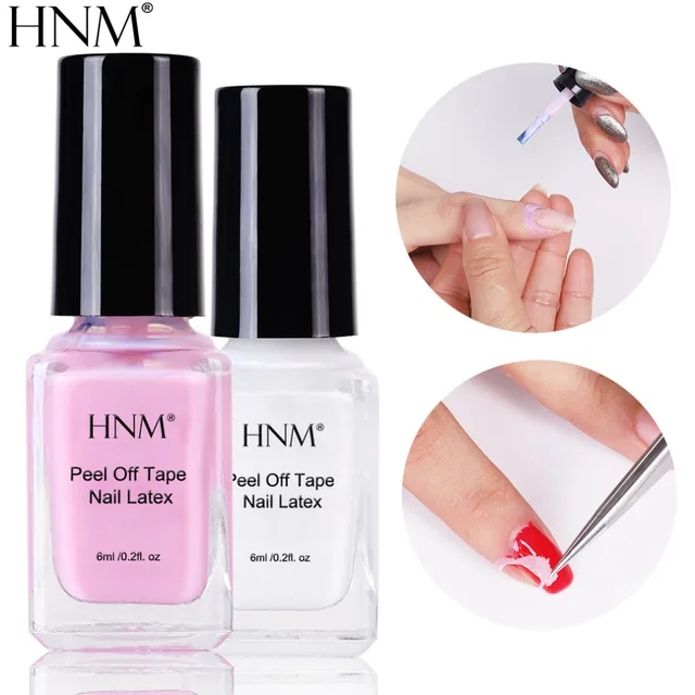 Hnm 6ml L Off Tape Nail Latex Polish Liquid Skin Protective Hnm 6ml L Off Tape Nail Latex Polish Liquid Skin Protective Glue Finger White Pink