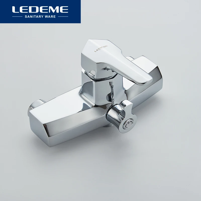 LEDEME Смеситель для ванны с длинным изливом 300 мм. латунь Цвет: хром L2259|chrome finished|faucet