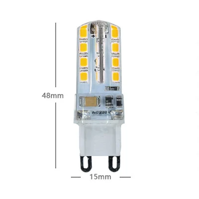 Lkltfx G9 светодиодные лампы AC 220 V SMD 3014 2835 Светодиодная лампа с украшением в виде кристаллов силиконовая свеча заменить 20-30 Вт галогенных ламп Рождественские светодиодные лампы бар