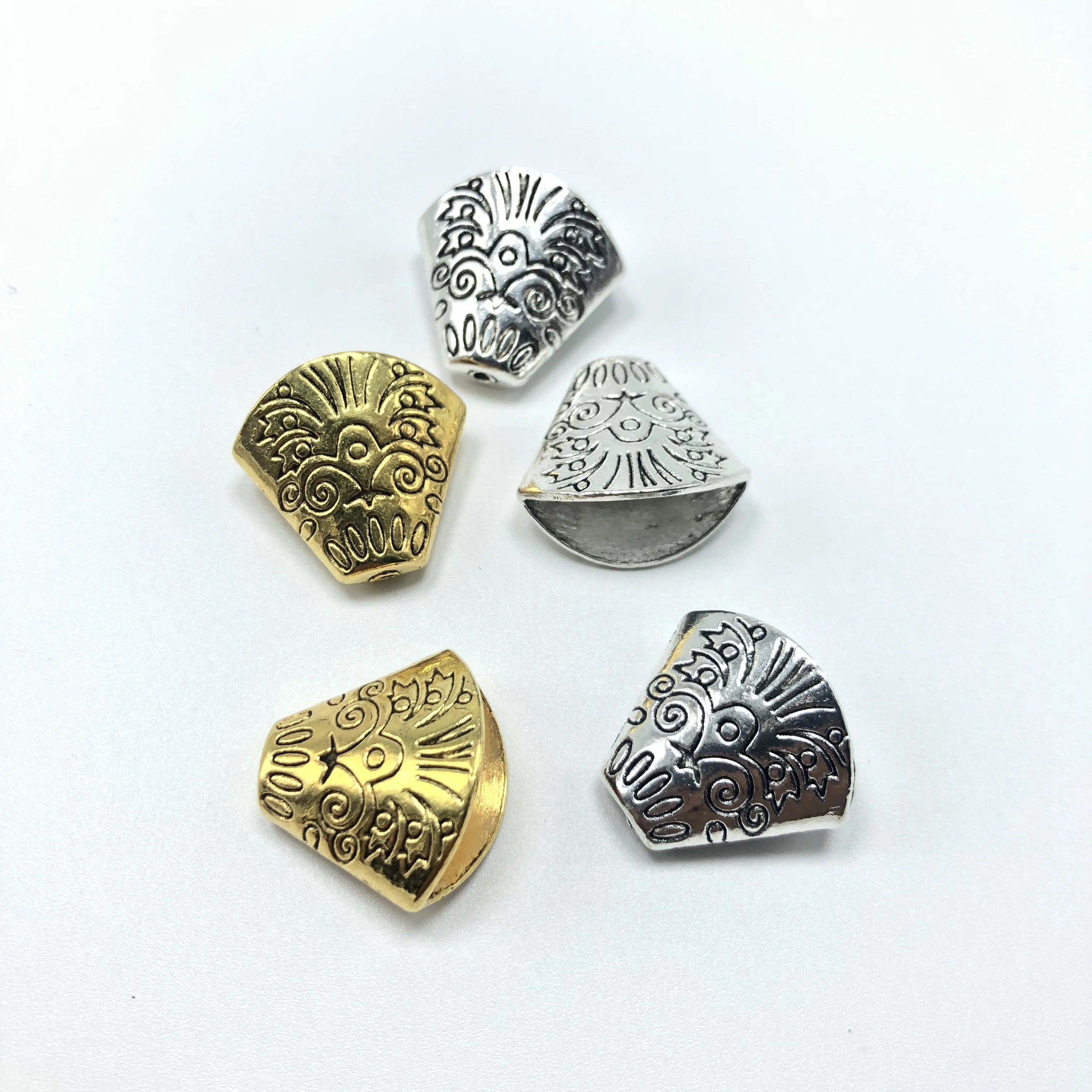 

10pcs 20x21mm Bead Caps For Jewelry Bead Caps End Receptacle Flower Torus Diy Spaced Apart Jewelry Accessories