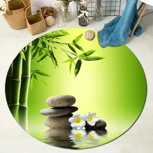 Дзен базальтовые камни и бамбуковые круглые коврики и ковры для детей, дома, гостиной, хрустальные бархатные подушки для спальни, кабинета, коврики для йоги