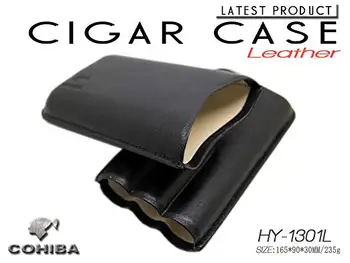 

NEW Men's Gift Black 3 Cigar Moisturizing Tube Portable Cigar Case