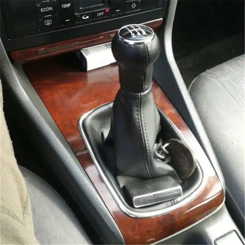 5/6 Speed Car Styling Manual Gear Shift Knob Gaiter Boot Lever Stick Pen Handle Cover For Audi A6 C5 A4 B5 A8 D2 1997-2001