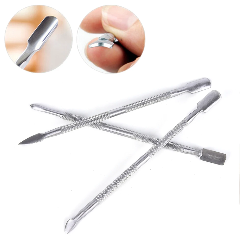 1Pc Nail File Cuticle Spoon Remover Stainless Steel Nail Tools Manicure