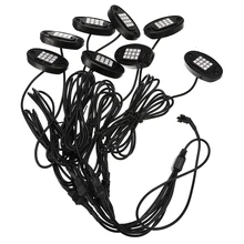 8x 12V 24W RGB LED Underbody Light Bluetooth Rock font b Lamp b font APP Control