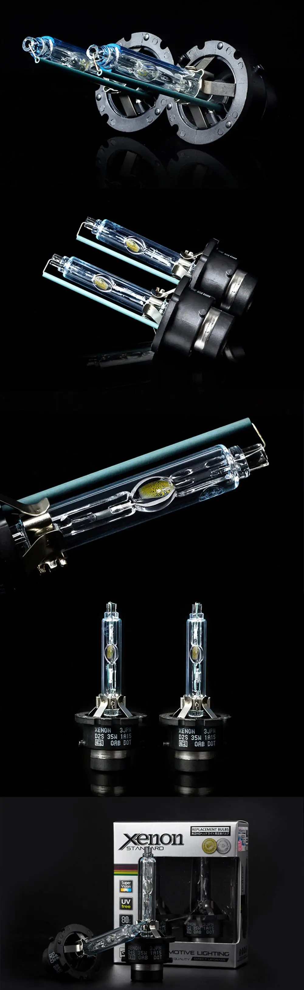 HID Xenon Light Bulb for Cars Headlight High Low Xenon Hid Lamp D1S D2S D3S D4S D2R D4R 4300K 6000K 8000K Replacement HID Conversion Kit Xenon White for BMW E63 E65 E46 E60 E85 E53 Golf (8)