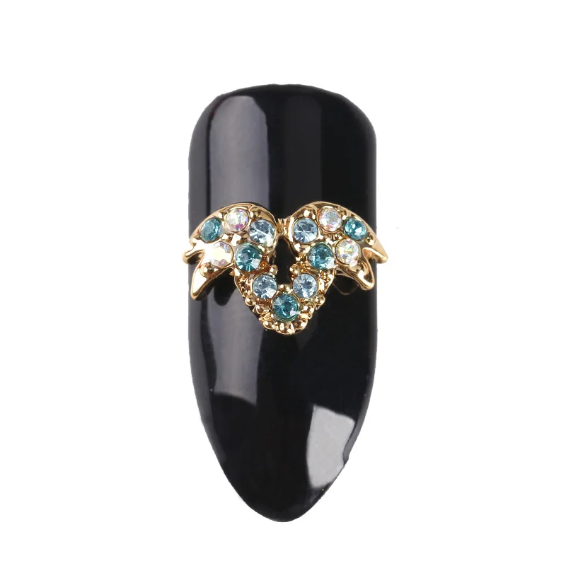 

10Pcs/Lot Nail Art 3D Decoration Fashion Golden Special Pattern Design Glitter Rhinestones For Beauty Manicure Accessories