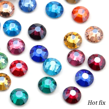 

New Crystal Color Series SS16 SS20 Crystal Glass Rhinestone Flatback Hot fix Rhinestones for Hot fixing DIY Decorations