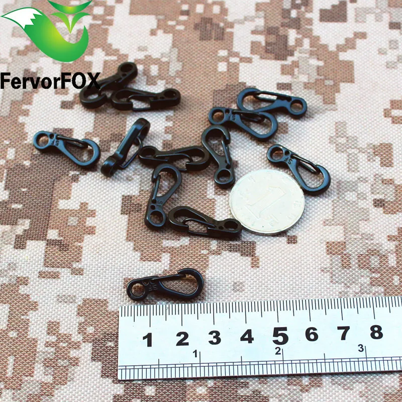 

20 PCS/LOT EDC Keychain Spring Clasps Climbing Carabiners Camping Bottle Hooks Paracord Tactical Survival Gear