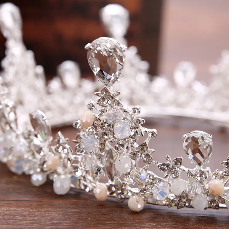 Роскошь барокко Queen Корона со стразами свадебная тиара король Кристалл Свадебные аксессуары для Для женщин украшения для волос Bijoux cheveux подарок