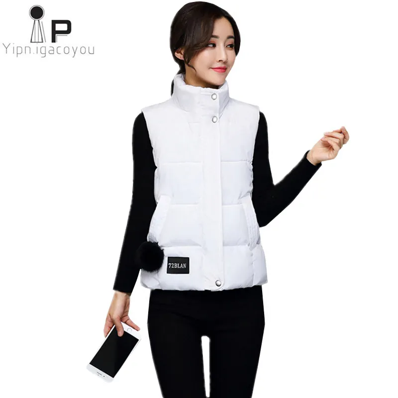 High Quality Autumn Short Womens Vest Korean Big Size Black/Red Warm Women Sleeveless Jacket Vest Elegant Winter women Waistcoat