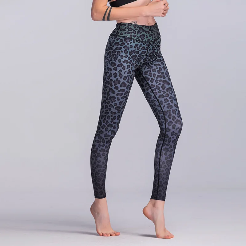 Сексуальные женские штаны для йоги с леопардовым принтом, спортивные Леггинсы, трико для бега в тренажерном зале, Женская Спортивная одежда для фитнеса, брюки