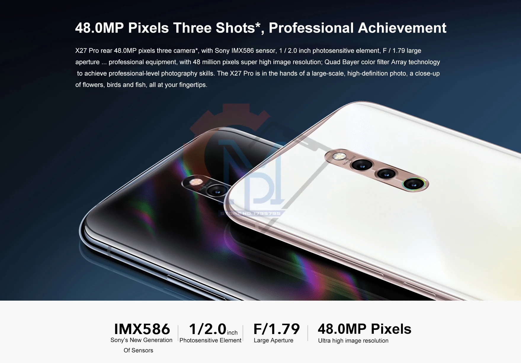 Vivo X27 Pro экран отпечатков пальцев мобильный телефон 6,7 дюймов 8 ГБ+ 256 ГБ Восьмиядерный Snapdragon 710 Android 9,0 МП смартфон