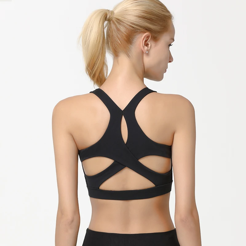 

Zhangyunuo Ladies Sexy Back Sports Bra Plus Size Yoga Bra Gym Running Padded Workout Sport Bras Women Fitness Top