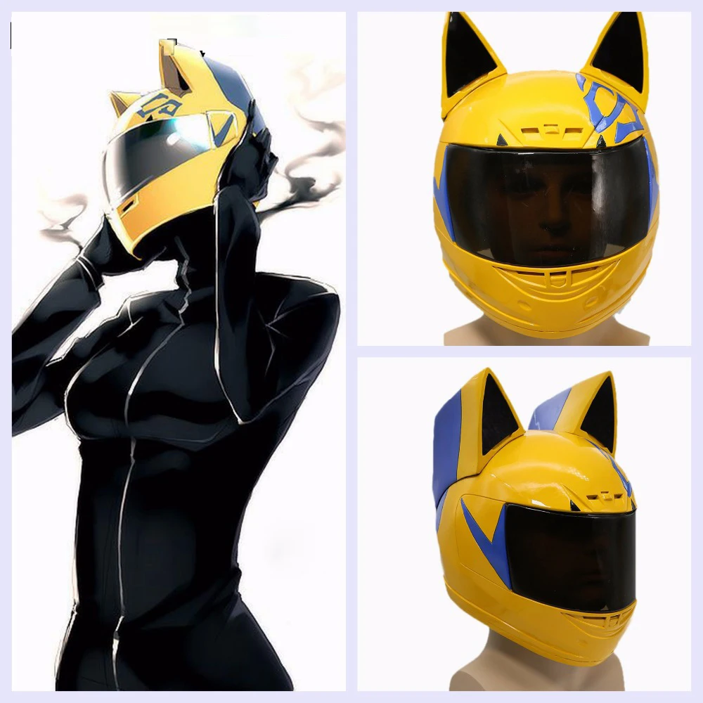 

X-COSTUME DuRaRaRa Celty Sturluson Helmet Anime Cosplay Costume Props Motorcycle Type Full Head Mask Halloween Costume For Adult